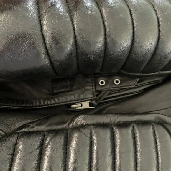 All Saints Quilted Leather Biker Jacket - Picture 5 of 7